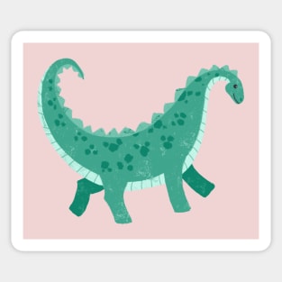 Cute Hand Painted Dinosaur Sticker